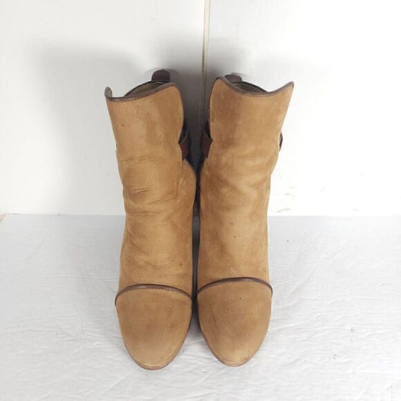 Rag & Bone Women's Harrow US6,5 EU37 Tan Suede Cap Toe Heel Ankle Boots - Picture 3 of 14